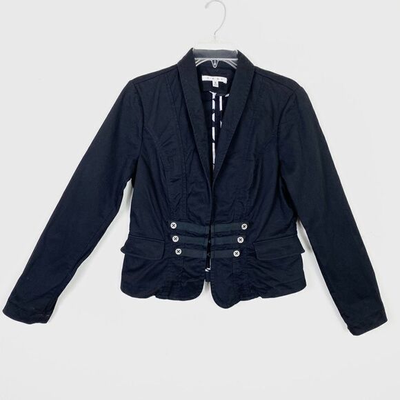 Cabi Black Military Style Button Front Blazer Jacket #329 Size 6 - Picture 1 of 7